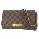 【超美品】 ルイヴィトン ショルダーバッグ フェイボリット PM ダミエ ブラウン チェーンバッグ LOUIS VUITTON ルイヴィトン ミニバッグ レディース ポシェット クラッチバッグ 2WAYバッグ ハンドバッグ ハンドバック バック HANDBAG BAG ブランド 中古(4)