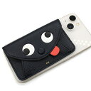 ANYA HINDMARCH (アニヤ・ハインドマーチ) レディース カードケース マリンブルーZany ENVELOPE PURSE STICKER 142830 GRAINY CAPRA 142830 MARINE ネイビー