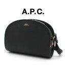 A.P.C. (アーペーセー) F61392 PXBJQLZZ BLACK ブラック Demi-Lune ハーフムーン ショルダーバッグ クロスボディ エンボスレザー