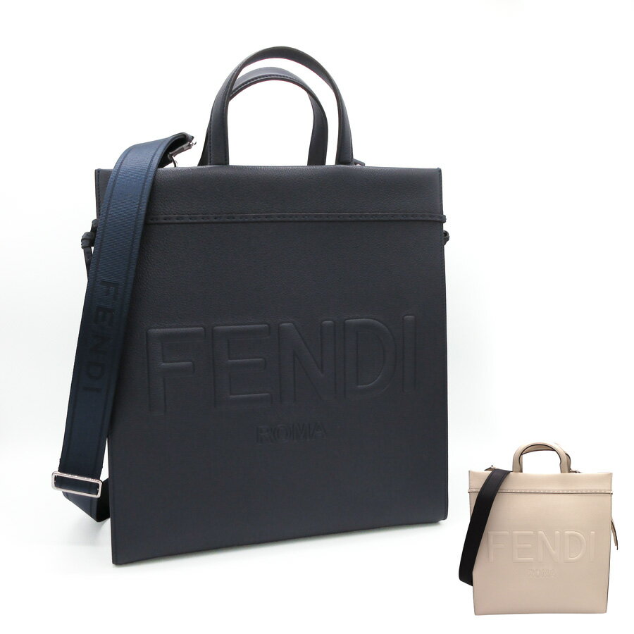 【2023年秋冬新作】FENDI フェンディ トートバッグ ROMA Go To ローマゴートゥ 7VA583 AMAC メンズ ユニセックス レザー2WAY 立体ロゴ 鞄 F082Q キレイ目　A4ファイル　通勤　通学　ビジネスバッグ