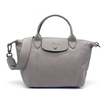 LONGCHAMP (ロンシャン) L1512 757 P55 TURTLE DOVE グレー LE PLIAGE NEO TOP HANDLE BAG Sサイズ ル プリアージュ ネオ ミニトップハンドルバック 通勤 通学 ショルダーバッグ