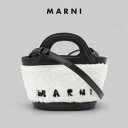 MARNI (マルニ) BMMP0096Q2 P5441 ZO521 マイクロバッグ もこもこ TROPICALIA MICRO LILY WHITE BLACK レディース 2WAYバッグ ショルダーバッグ