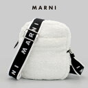 MARNI (マルニ) SBMQ0073Q0 P5441 00W01 ボア もこもこ TERRY WHITE BLACK レディース メンズ ユニセックス ロゴストラップ クロスボディ ショルダーバッグ