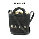 MARNI (マルニ) SCMP0056Q1 P3860 00N99 かごバッグ バケットバッグ TROPICALIA MINI BUCKET WITH STRAP BLACK レディース 2WAYバッグ ショルダーバッグ