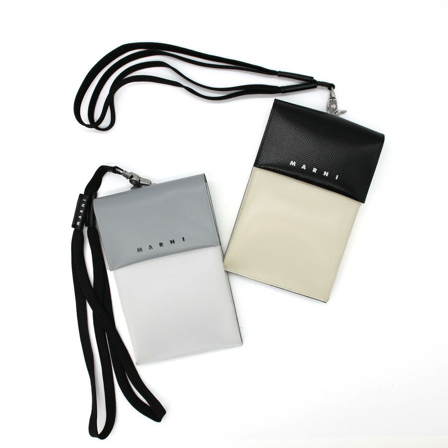 MARNI (マルニ) ショルダーバッグ TEMI0004A4 P5769 (ZO598)(Z2P90)TRIBECA フォンケース スマホケース ショルダー ネックポーチ バイカラー PHONE CC HOLDER クロスボディ 携帯ケース ユニセックス メンズ レディースのサムネイル