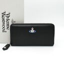 Vivienne Westwood ヴィヴィアンウエストウッド (51060059WL001L)ラウンドファスナー長財布 CLASSIC ZIP ROUND WALLET SAFFIANO PLAIN ジップアラウンド メタルオーブ 財布 レザー ロゴ 小銭 N403/BLACK/SILVER(4)