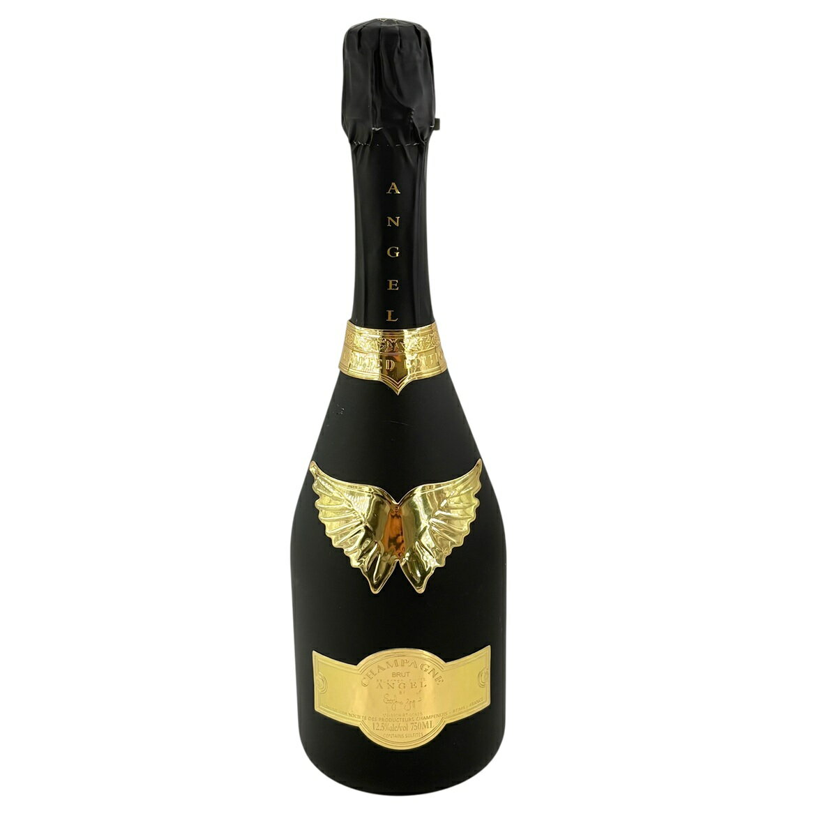 エンジェル シャンパン 5周年記念 750ml 黒 ブラック フランス 本体のみ スパークリングワイン シャンパーニュ ANGEL CHAMPAGNE NV Brut Black 5th Anniversary in Japan酒類 未開栓【中古】24024623AS