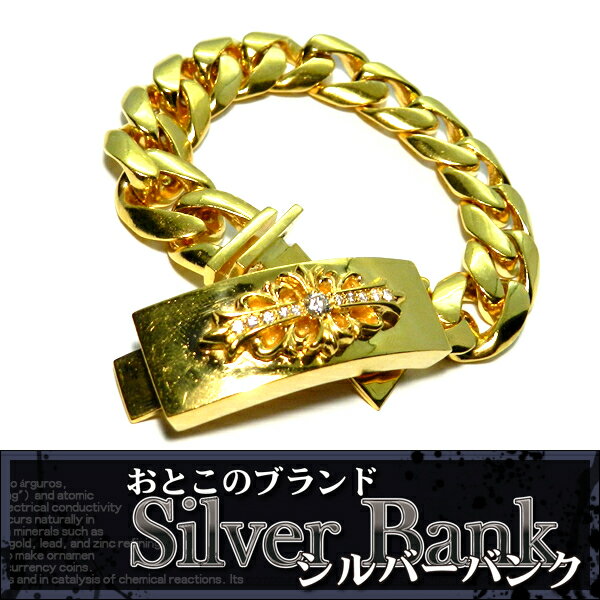 Chrome Hearts クロムハーツフローラルクロスIDブレスレット22Kw/P.DIA 22K/パヴェダイヤ バングル アクセサリーメンズス 人気ブランド【中古】2019-4AO