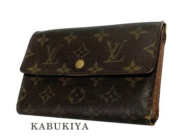 LOUIS VUITTON ルイ ヴィトン ポルト トレゾール・エテュイ パピエ M61202 モノグラム 三つ折り財布 コンパクト メンズ・レディース 兼用 人気ブランド【中古】xx20-11278RS