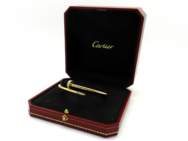 Cartier カルティエ ジュストアンクルブレス 18 K18YG ダイヤ イエローゴールド ブレスレット アクセサリー ユニセックス 人気ブランド【中古】 19-5504TK