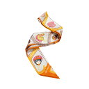 【中古】 HERMES エルメス ツイリー ファニー・アイスクリーム Funny Ice Cream オレンジ クレーム シルク 2024SS 未使用品 レディース 24021603 HO