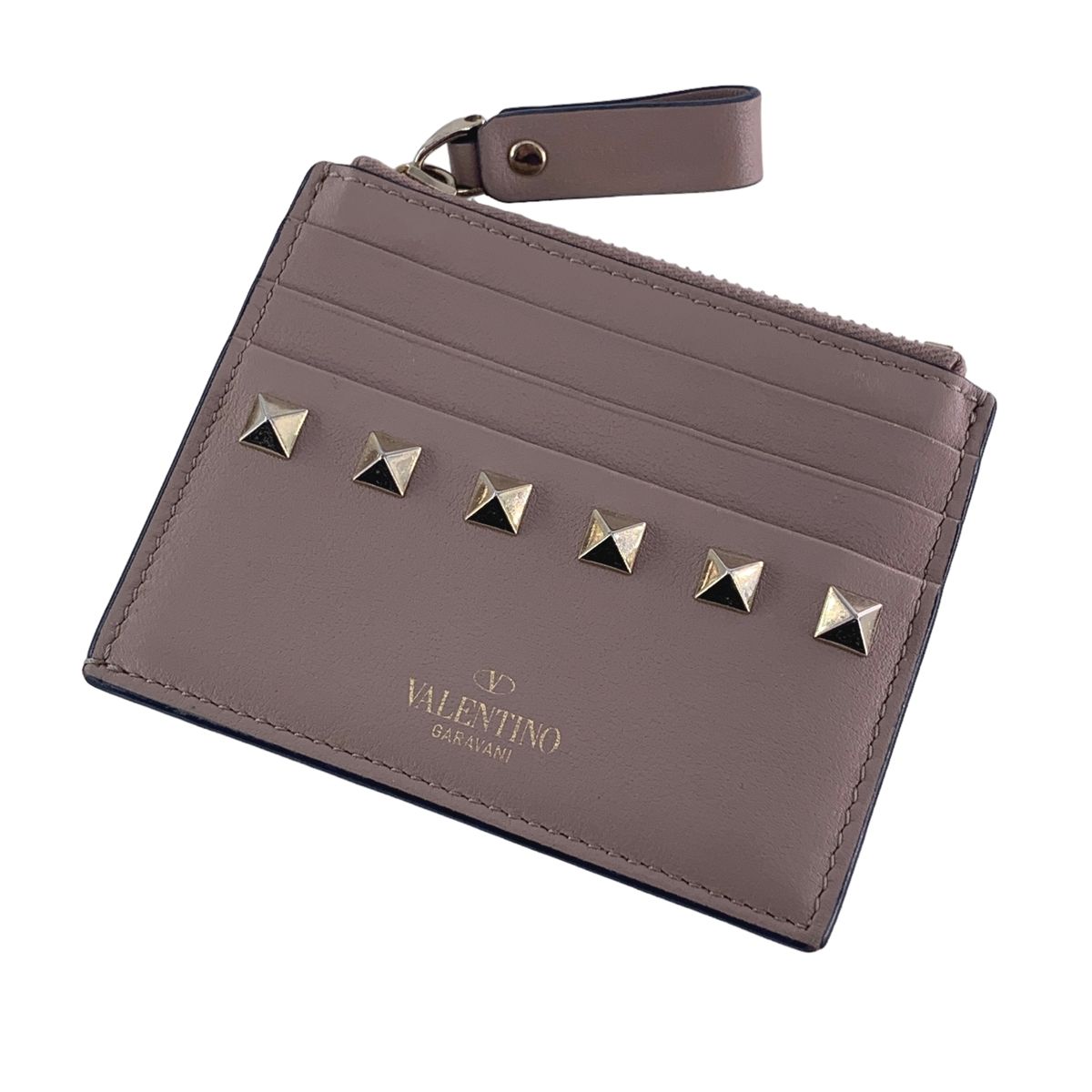 【中古】 VALENTINO ウァレンティノ クレジットカードケース スタッズカードケース 23037504 NT