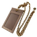 【中古】 MIU MIU ミュウミュウ 定期入れ・パスケース miumiu チェーン付き パスケースピンク 23032227 AS