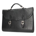 【中古】 CHROME HEARTS クロムハーツ ガンスリンガー ブリーフケース レザー SV ブラック 黒 シルバー ビジネスバッグ ハンドバッグ スクロー...