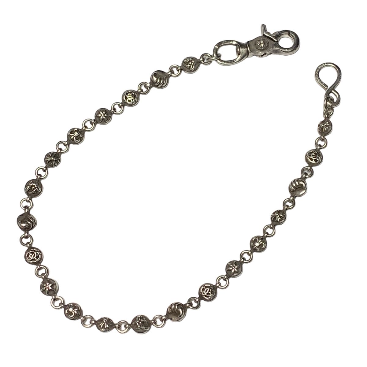 【中古】 CHROME HEARTS クロムハーツ 1クリップ ロング マルチボール ウォレットチェーン #2 BSフレア スター ケルティック クロスボール クロー シルバー アクセサリー 23017368 AO