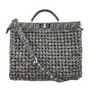 【中古】 Fendi フェンディ ピーカブー アイシーユー ミディアム 7VA529 ビジネスバッグ ブリーフケース メッシュ FF柄 ズッカ 総柄 ロゴ メン...