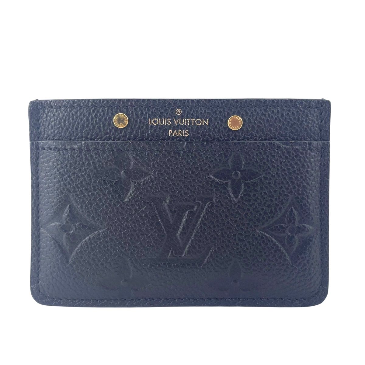 【中古】LOUIS VUITTON ルイ・ヴィトン ポルト カルト・サーンプル M69171 モノグラム・アンプラントレザー ブラック ノワール レディース カードケース 25033030 RD