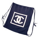 楽天歌舞伎屋 X シルバーバンク【中古】 CHANEL シャネル リュック ココマーク スポーツライン ニットナップサック ブラック シリアルシール欠品 24002208 MK