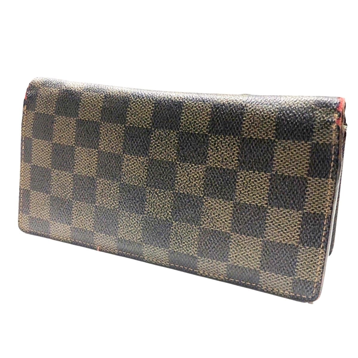 【中古】 LOUIS VUITTON ルイ・ヴィトン ポルトフォイユ・ブラザ メンズ財布 ダミエ N60017 ポルトフォイユ・ブラザ ダミエ 二つ折り財布 20011187 YM