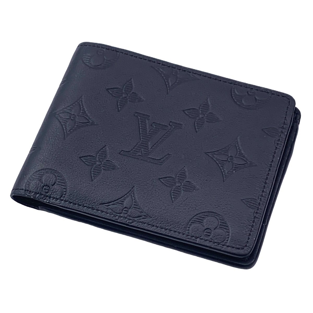 【中古】 LOUIS VUITTON ルイ・ヴィトン 折財布 ポルトフォイユ ミュルティプル モノグラムシャドゥ 24011637 NT