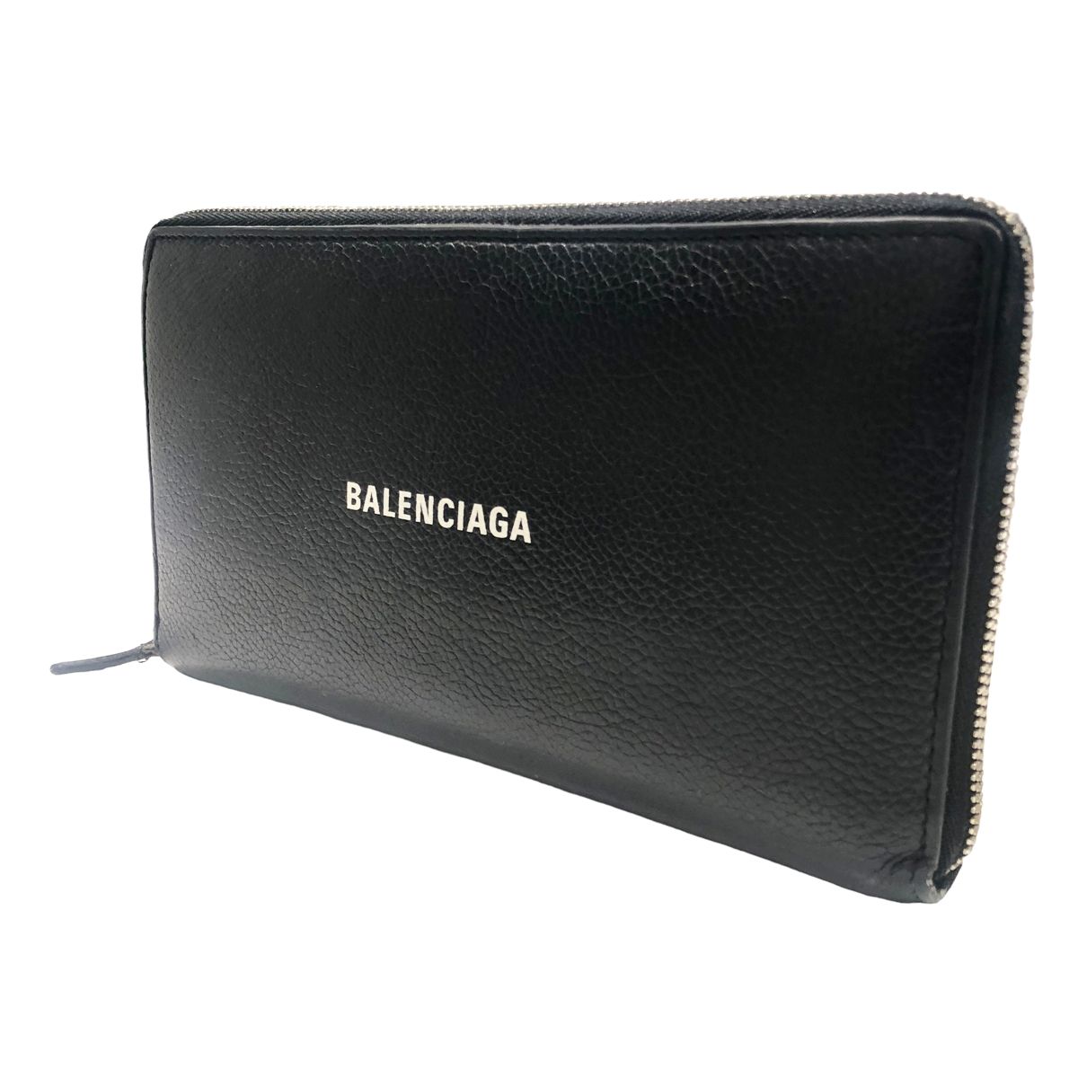 【中古】 BALENCIAGA バレンシアガ コンチネンタルウォレット ブラック メンズ 長財布 ロングウォレット ロゴ 24008338 MY