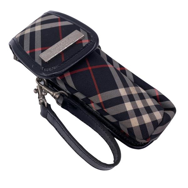 バーバリー/BURBERRY 小物入れ ナイロン/牛革 ポーチ ポシェット チェック 21025943MY