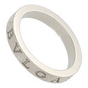 【中古】 BVLGARI ブルガリ 結婚指輪 ダブルロゴリング Pt950 #50 10号相当 23016486 MK