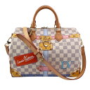 【中古】LOUIS VUITTON ルイ・ヴィトン スピーディ・バンドリエール 30 2018サマートランクコレクション N41063 ダミエ・アズール 2WA...