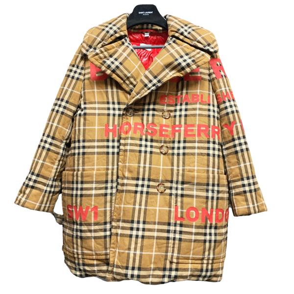 バーバリー/BURBERRY ホースフェリー ヴェンテージチェック ダウンコート 4560626 ベージュ コート ブランド 歌舞伎屋 【中古】 21046183HN