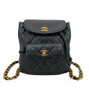 【中古】 CHANEL シャネル マトラッセ バックパック A10177 ターンロック ココマーク チェーン ラムスキン ヴィンテージ リュック バッグ レディ...