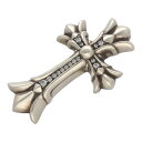 【中古】 CHROME HEARTS クロムハーツ ダブルCHクロス スモール パヴェダイヤ ペンダント ネックレス シルバー アクセサリー ジュエリー メンズ レディース インボイス 24009302 AO