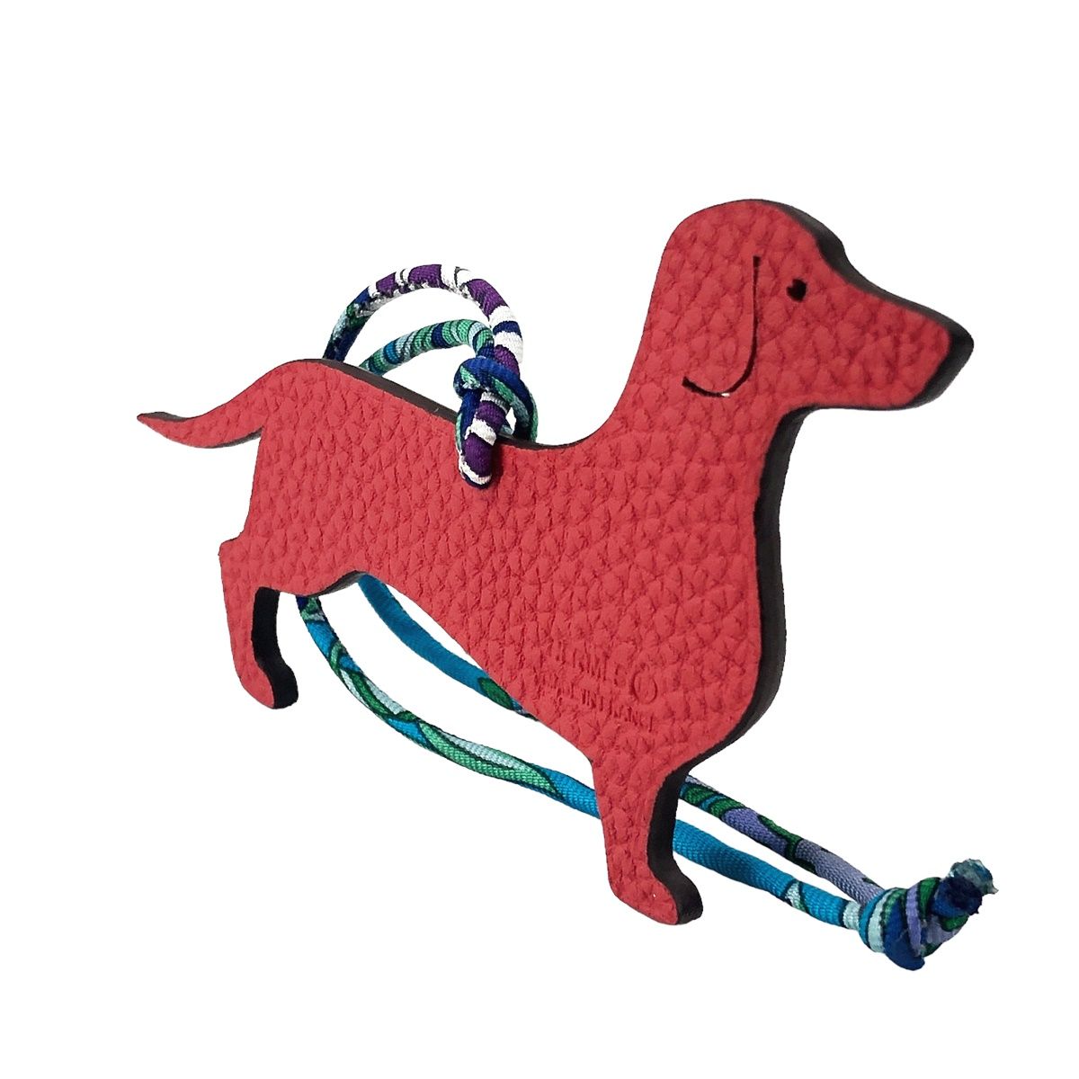 【中古】 HERMES エルメス バッグ チャーム プティアッシュ ダックスフンド レッド グレー 犬 モチーフ 動物 23027219 MYのサムネイル