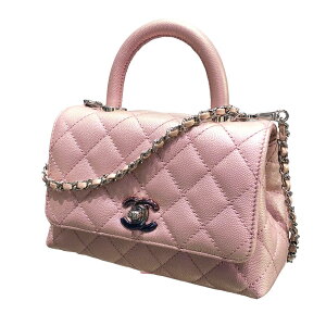 【中古】 CHANEL シャネル ショルダーバッグ AS2215 ココハンドルXXS トップハンドル キャビアスキン チェーンショルダーバッグ 23045759 AK