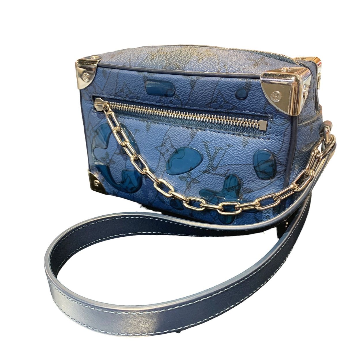 【中古】 LOUIS VUITTON ルイ・ヴィトン ミニ・ソフトトランク M22588 モノグラム アクアガーデン ショルダーバッグ 24011101 RD