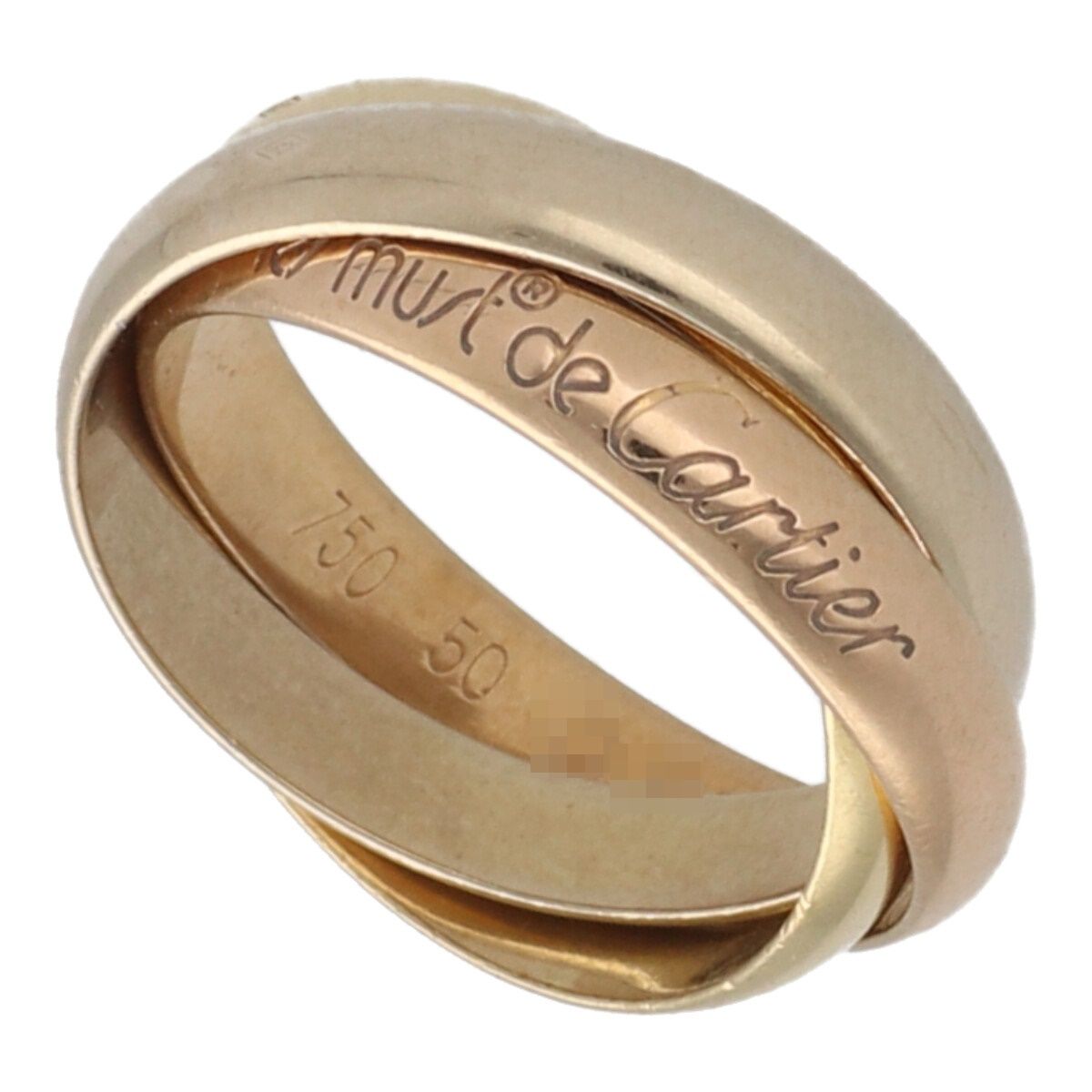 【中古】 Cartier カルティエ トリニティ リング 50 K18 YG WG PG イエロー ピンク ホワイト ゴールド 3連 指輪 23009486 RS