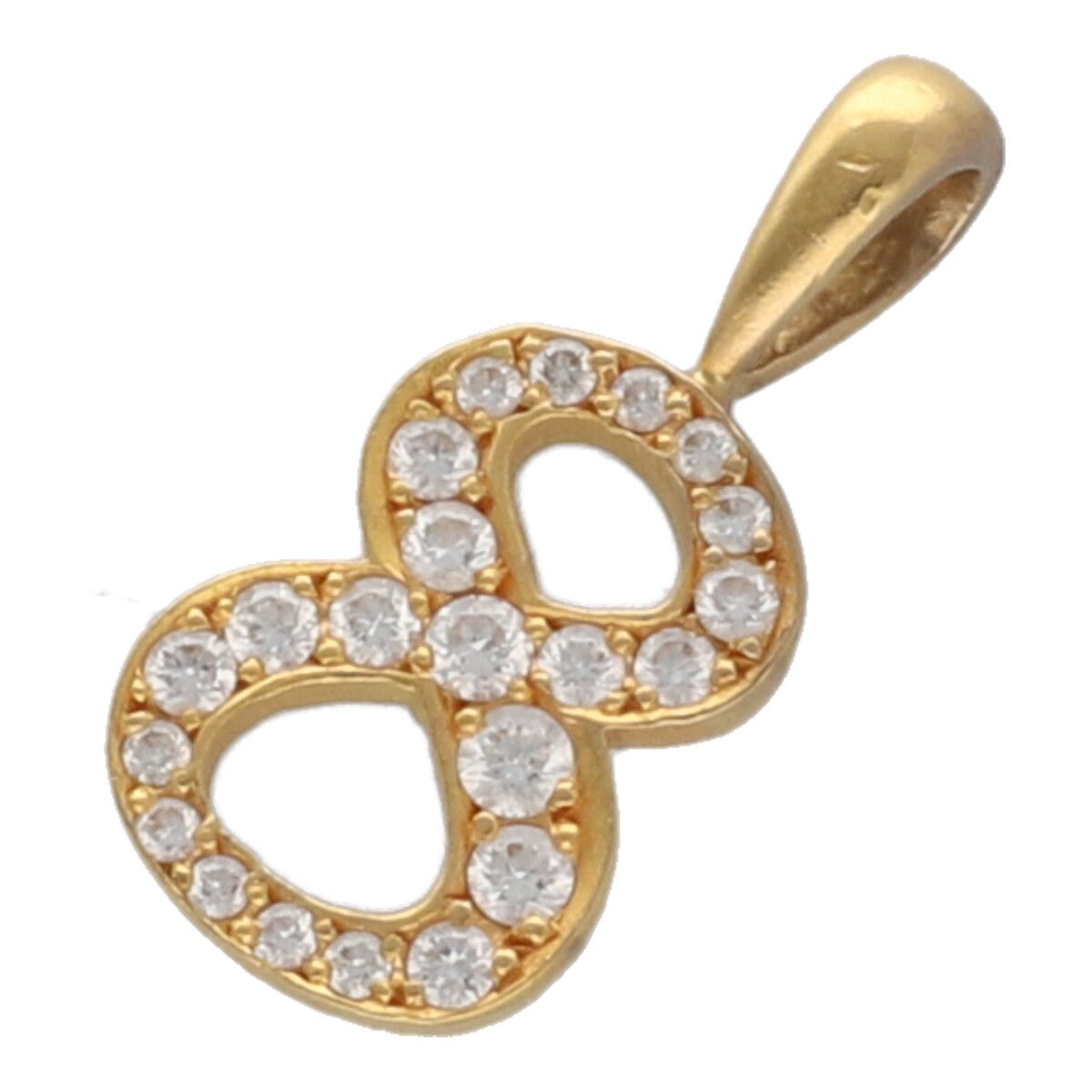 【中古】 EYEFUNNY アイファニー ダイヤモンドナンバー 8 HNBD008 K18 ゴールド ネックレス ペンダント トップ チャーム 23018305 RS