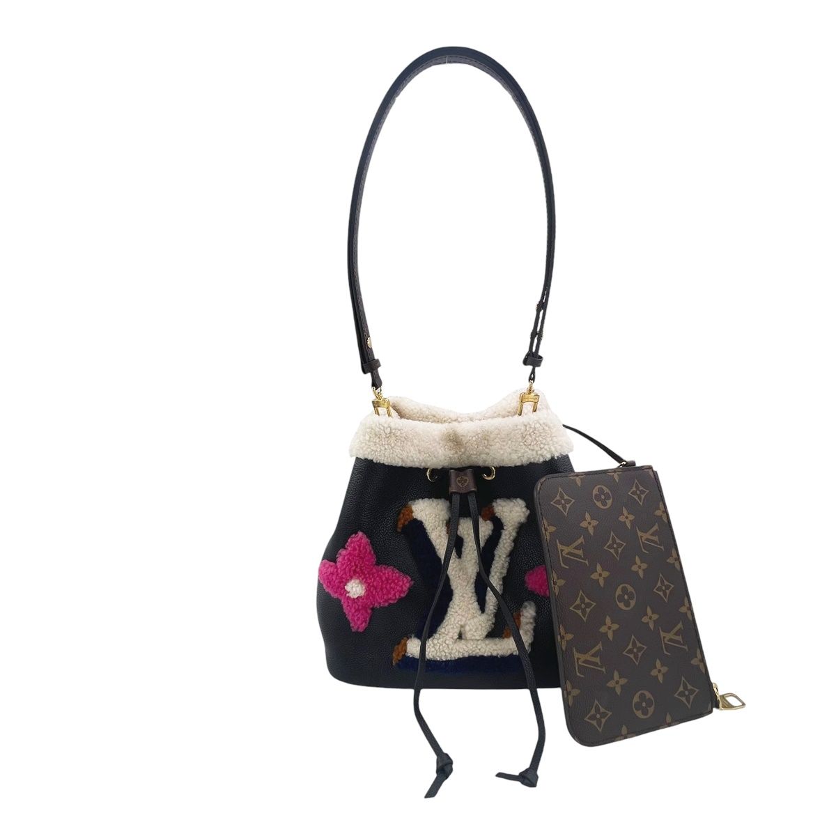 【中古】LOUIS VUITTON ルイ・ヴィトン ネオノエ M56963 トリヨンレザー ブラック ショルダーバッグ・..