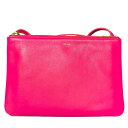 【中古】 CELINE セリーヌ 187603BEB.24PI トリオバッグ スモール ホットピンク カーフスキン ショルダーバッグ 三連ポーチ 24034262 MK(4)