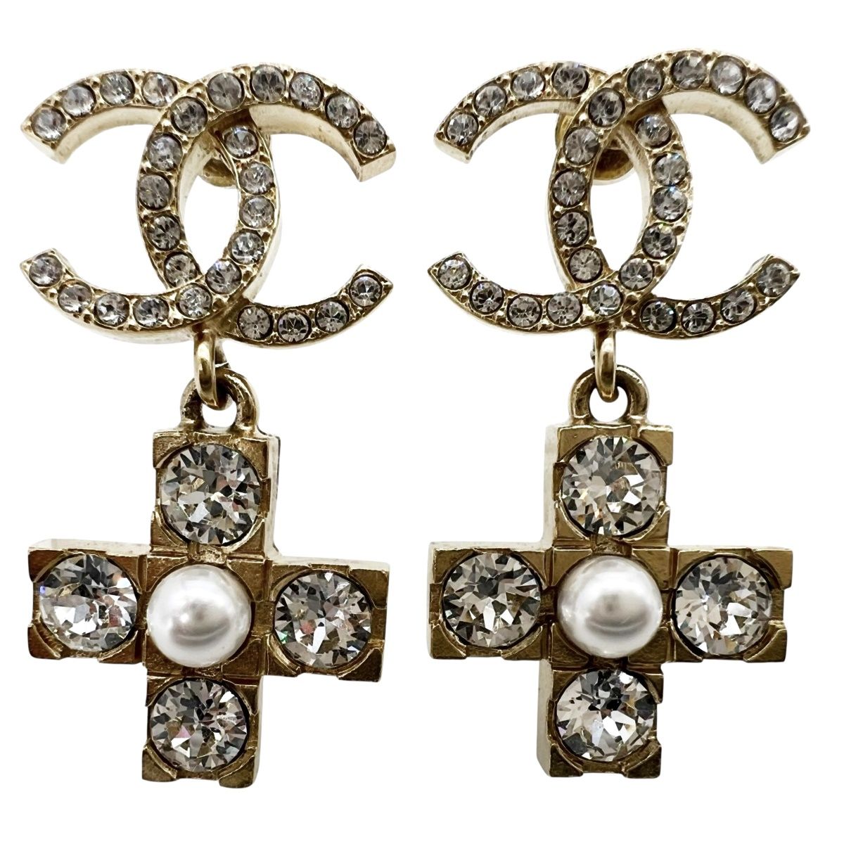 【美しいクロスデザイン♢】CHANEL*ピアス 楽天市場】chanel ピアス(モチーフクロス)(ジュエリー