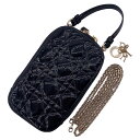 【中古】 Christian Dior クリスチャン・ディオール S0872OVRB_M900 Lady Dior Call'in Dior フォンホルダー ポシェット パテントレザー エナメル 黒 23037780 MK(4)
