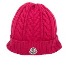 【中古】 MONCLER モンクレール E20939963300 ケーブルニットキャップ ビー二 レッド メンズ 25008448 KJ