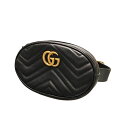 【中古】 GUCCI グッチ ボディバッグ・ウエストポーチ GGマーモント 476434 ウエストバッグ ブラック 23043179 AK(4)