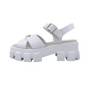 【中古】 PRADA プラダ モノリス ラバー サンダル 1X382N_3LKK_F0009_F_055 ホワイト シューズ レディース トライアングルロゴ 2...