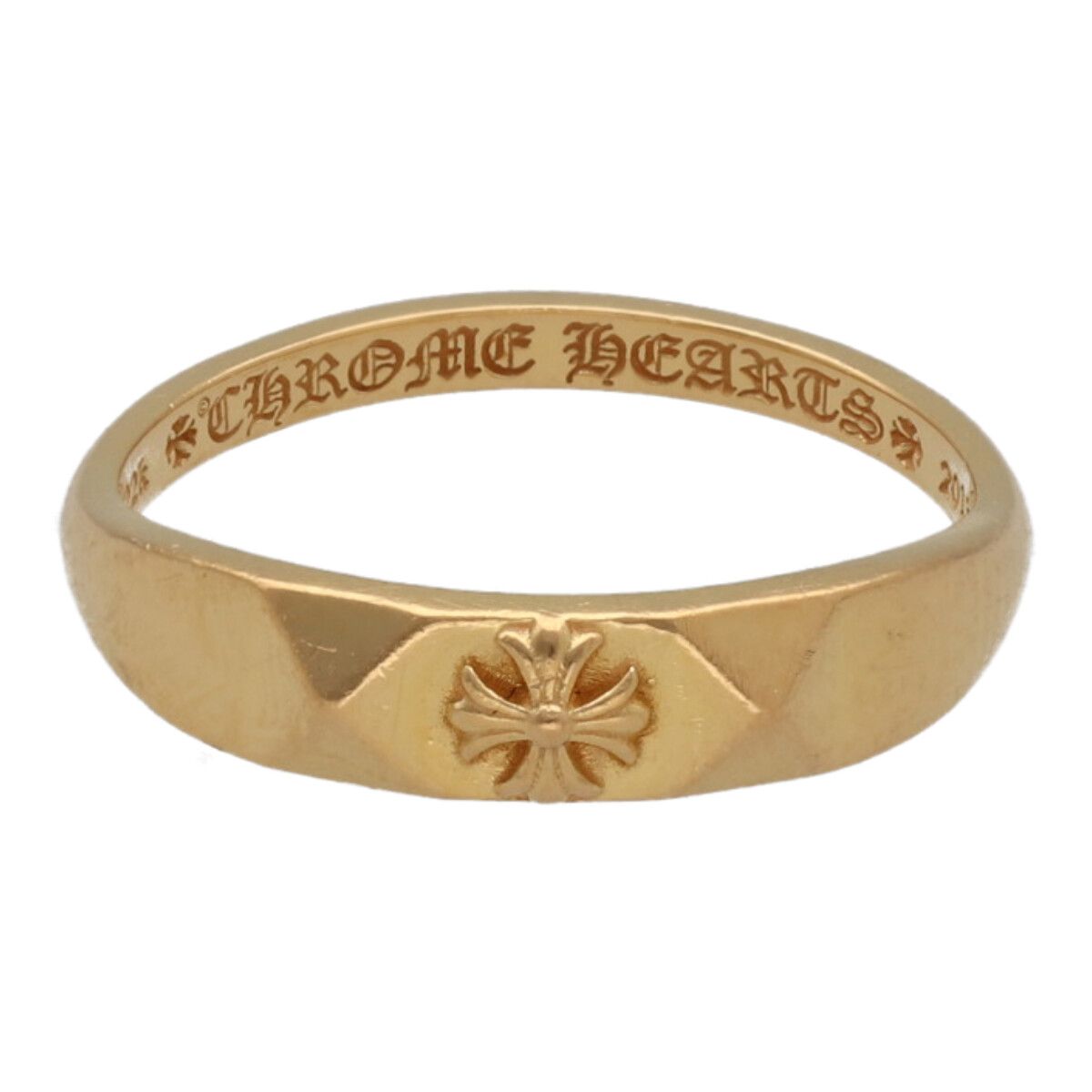 【中古】 CHROME HEARTS クロムハーツ バルブガム ピラミッドプラス リング 14号 22K ゴールド 指輪 ア..