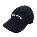 【中古】 MIU MIU ミュウミュウ ドリル ベースボールキャップ 帽子 5HC179_ADXI_F0967 ロゴ ファッション メンズ レディース ユニセッ...