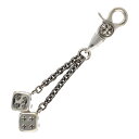 【中古】 CHROME HEARTS クロムハーツ ダブルダイス キーチェーン SV925 シルバー サイコロ キーリング キーホルダー クリップ アクセサリー...