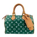 【中古】LOUIS VUITTON ルイ・ヴィトン スピーディ P9 バンドリエール 25 M24423 カーフレザー グリーン 2WAY ユニセックス ハンド...