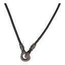 【中古】 LONE-ONES ロンワンズ ネックレスチェーン MFフック ブラックレザー MFNH-0001XS-BK MFフック ブラックレザー ネックレス ...
