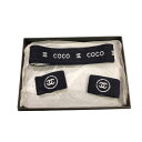 【中古】 CHANEL シャネル ココマーク リストバンド ヘアバンド 3点セット ネイビー ホワイト パイル スポーツライン 未使用品 23006209 HO