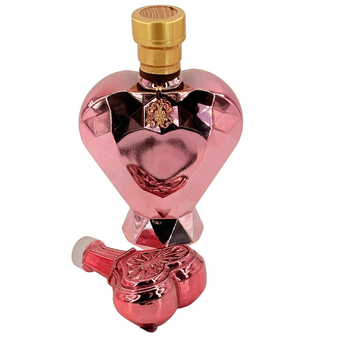 シェイプハート クリスタル 500ml ブランデー コニャック ピンク 酒 40度 替え栓付き 未開栓 未開封 25021164AS